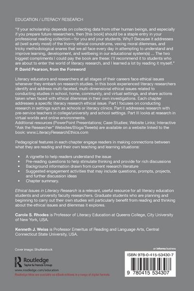 Produktbild: Ethical Issues in Literacy Research