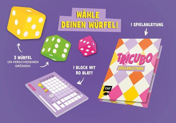 Produktbild: W&uuml;rfelspiel: Tricubo &ndash; W&auml;hle deinen W&uuml;rfel!