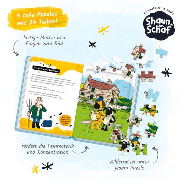 Produktbild: Tr&ouml;tsch Shaun das Schaf Puzzlebuch
