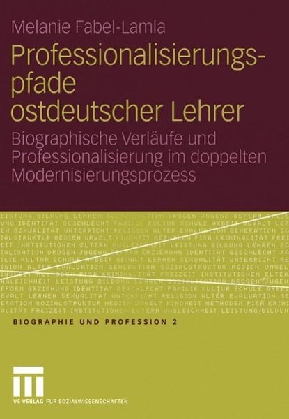 Produktbild: Professionalisierungspfade ostdeutscher Lehrer