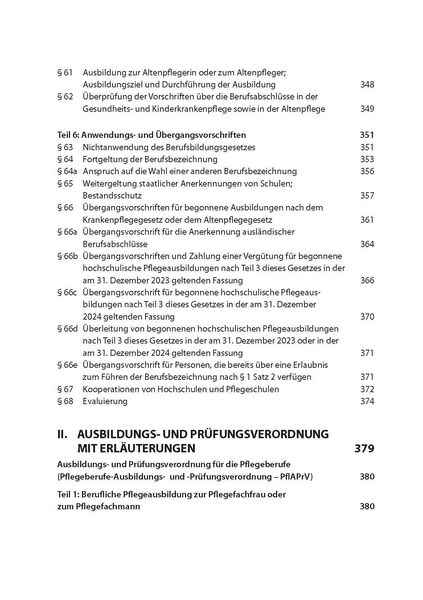 Produktbild: Pflegeberufegesetz und Ausbildungs- und Pr&uuml;fungsverordnung