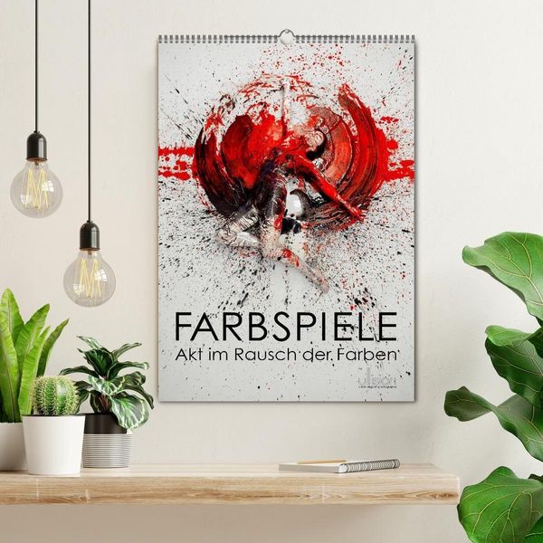 Produktbild: Farbspiele - Akt im Rausch der Farben (Wandkalender 2027 DIN A2 hoch), CALVENDO Monatskalender