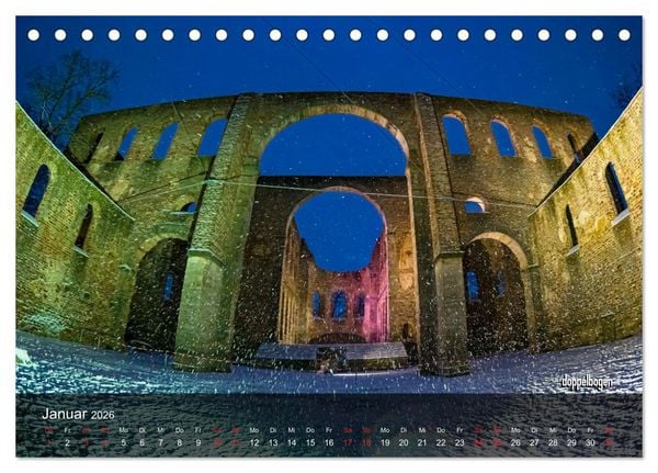 Produktbild: stiftsruine zu bad hersfeld (Tischkalender 2026 DIN A5 quer), CALVENDO Monatskalender