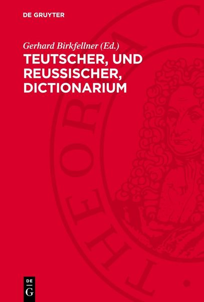 Produktbild: Teutscher, und Reussischer, Dictionarium
