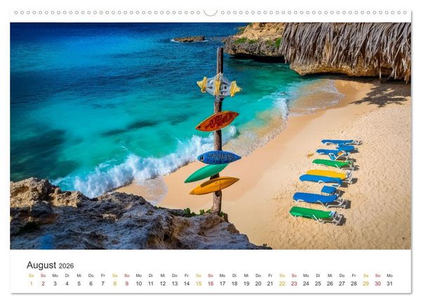 Produktbild: Cura&ccedil;ao - paradiesische Insel in der Karibik (Wandkalender 2026 DIN A2 quer), CALVENDO Monatskalender