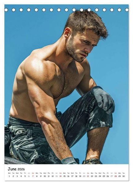 Produktbild: Hot Builders - Hard at Work (Desk Calendar 2026 DIN A5 portrait), CALVENDO 12 Month DeskCalendar