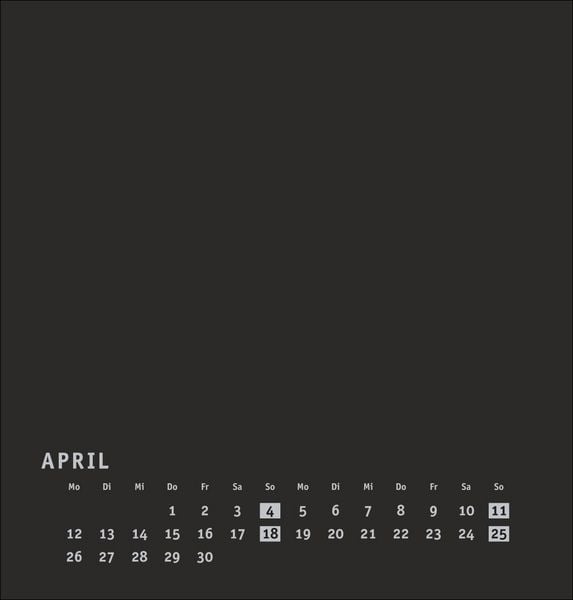 Produktbild: Premium-Bastelkalender schwarz mittel 2027
