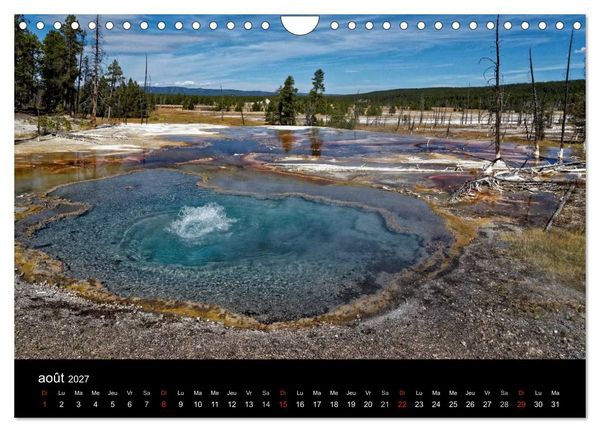 Produktbild: Yellowstone Un grand parc am&eacute;ricain (Calendrier mural 2027 DIN A4 vertical), CALVENDO calendrier mensuel