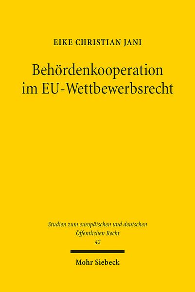 Produktbild: Beh&ouml;rdenkooperation im EU-Wettbewerbsrecht