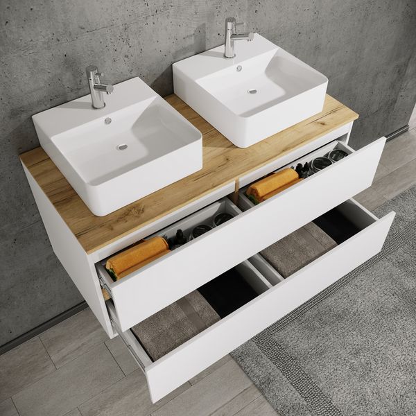 Produktbild: 5-tlg. Badm&ouml;bel-Set mit Waschbecken Cosila-A 111cm
