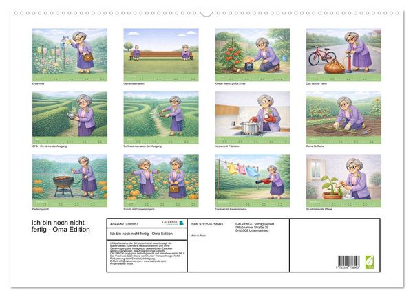 Produktbild: Ich bin noch nicht fertig - Oma Edition (Wandkalender 2027 DIN A2 quer), CALVENDO Monatskalender