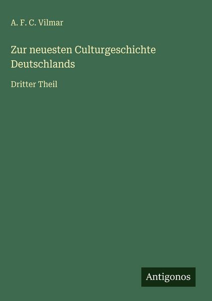Produktbild: Zur neuesten Culturgeschichte Deutschlands