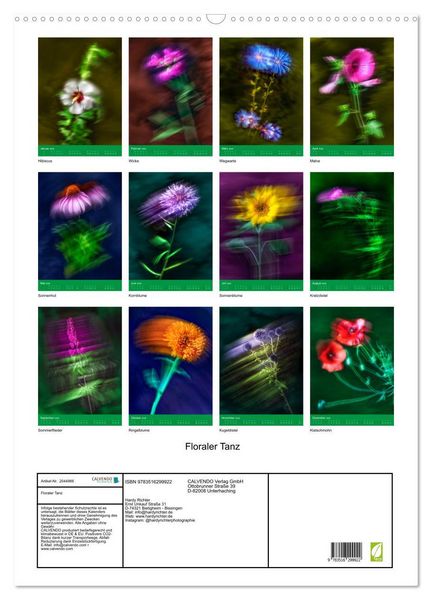 Produktbild: Floraler Tanz (Wandkalender 2026 DIN A2 hoch), CALVENDO Monatskalender