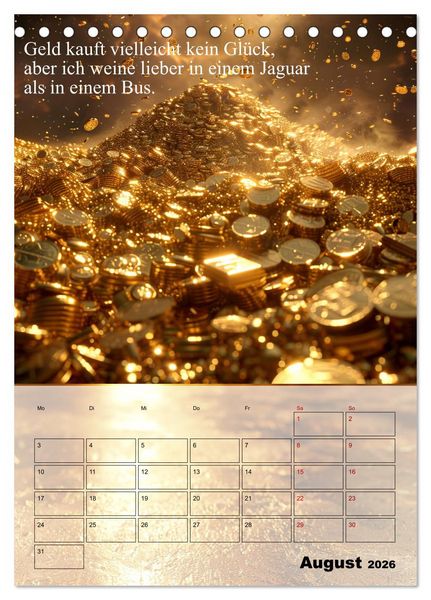 Produktbild: Der Geld-Anlock-Kalender (Tischkalender 2026 DIN A5 hoch), CALVENDO Monatskalender