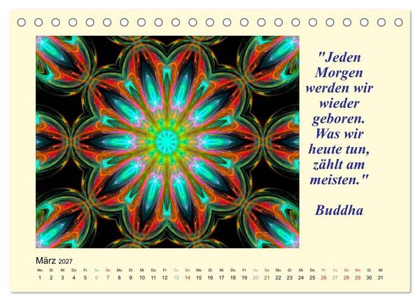 Produktbild: Meditation - Asiatische Weisheiten (Tischkalender 2027 DIN A5 quer), CALVENDO Monatskalender
