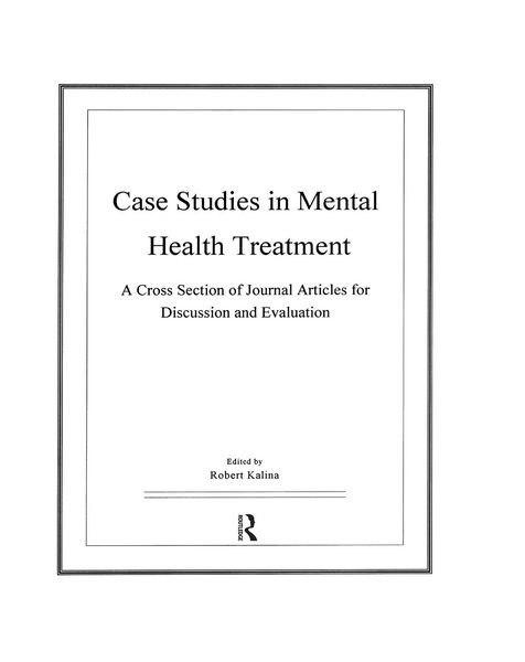 Produktbild: Case Studies in Mental Health Treatment