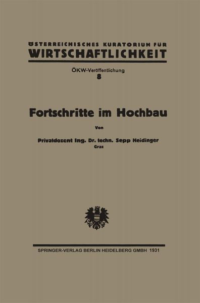 Produktbild: Fortschritte im Hochbau und deren Anwendbarkeit im &ouml;sterreichischen Bauwesen
