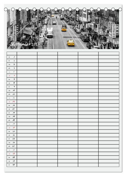 Produktbild: NEW YORK CITY Teamplaner (Tischkalender 2026 DIN A5 hoch), CALVENDO Monatskalender