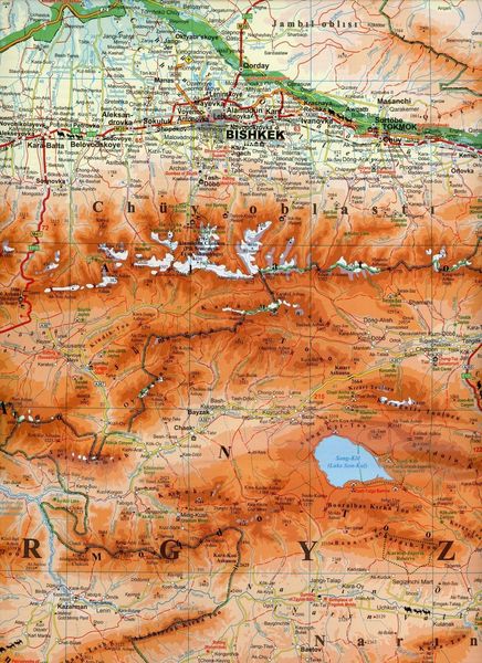 Produktbild: Kyrgyzstan Geographical Map 1 : 750 000