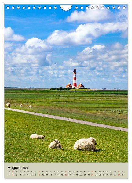 Produktbild: NORDSEEFLAIR - St. Peter Ording und Westerhever (Wandkalender 2026 DIN A4 hoch), CALVENDO Monatskalender