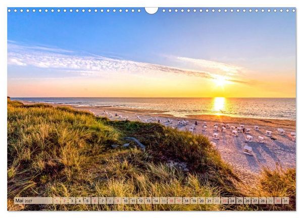Produktbild: STRANDLUST Nordseeinsel Sylt (Wandkalender 2027 DIN A3 quer), CALVENDO Monatskalender