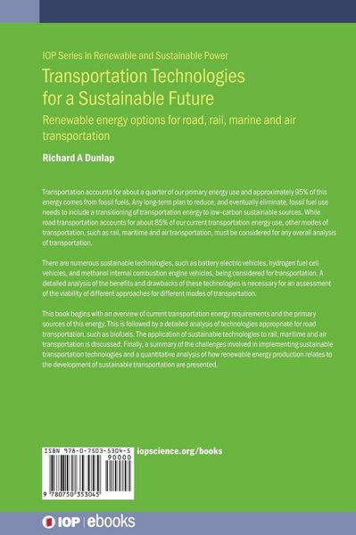 Produktbild: Transportation Technologies for a Sustainable Future