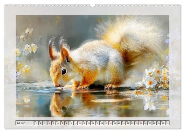 Produktbild: Eichh&ouml;rnchen. Zauberhafte Momente in der Natur (hochwertiger Premium Wandkalender 2027 DIN A2 quer), Kunstdruck in Hochglanz
