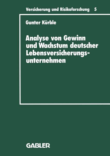 Produktbild: Analyse von Gewinn und Wachstum deutscher Lebensversicherungsunternehmen