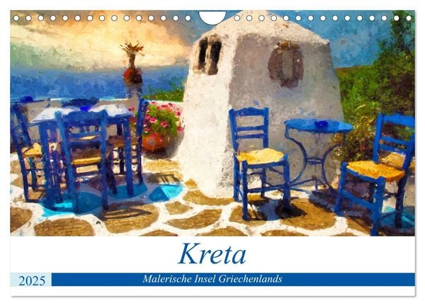 Kreta - Malerische Insel Griechenlands (Wandkalender 2025 DIN A4 quer), CALVENDO Monatskalender