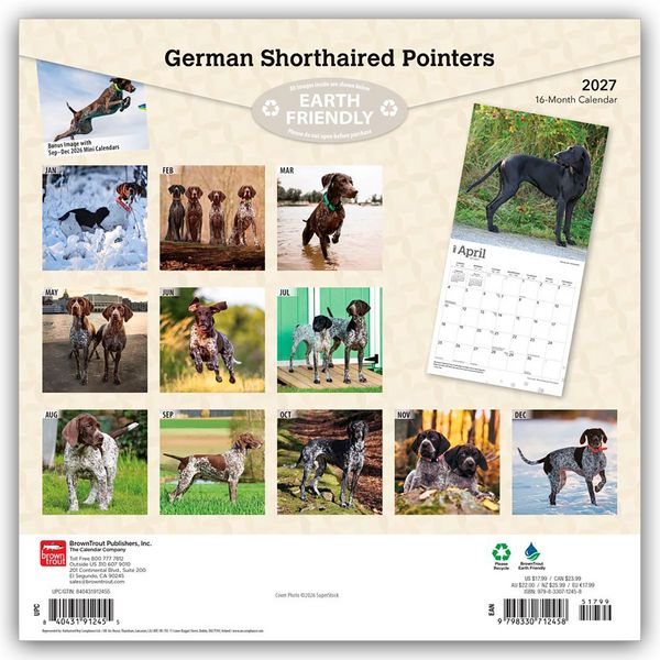Produktbild: German Shorthaired Pointers &ndash; Deutsch Kurzhaar 2027 &ndash; 16-Monatskalender