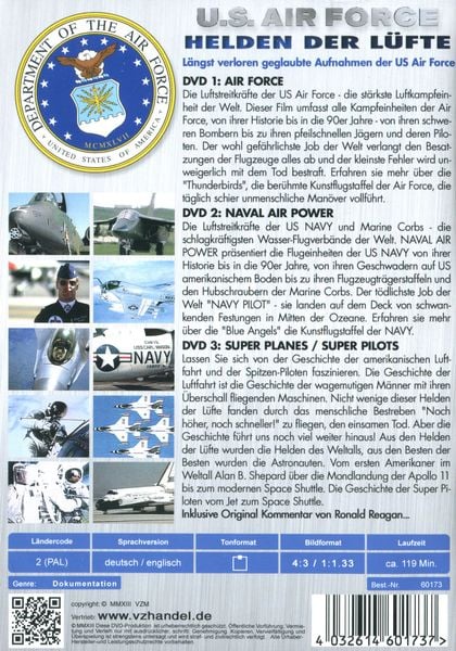 Produktbild: Helden der L&uuml;fte - U.S. Air Force Edition [3 DVDs]