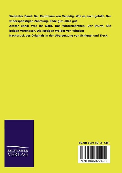 Produktbild: Shakespeares dramatische Werke