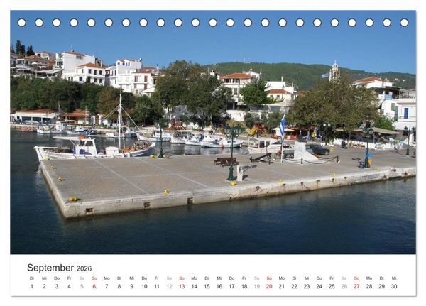 Produktbild: Sporadeninsel Skiathos (Tischkalender 2026 DIN A5 quer), CALVENDO Monatskalender