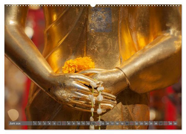 Produktbild: Buddha - Momente der inneren Einkehr (hochwertiger Premium Wandkalender 2026 DIN A2 quer), Kunstdruck in Hochglanz