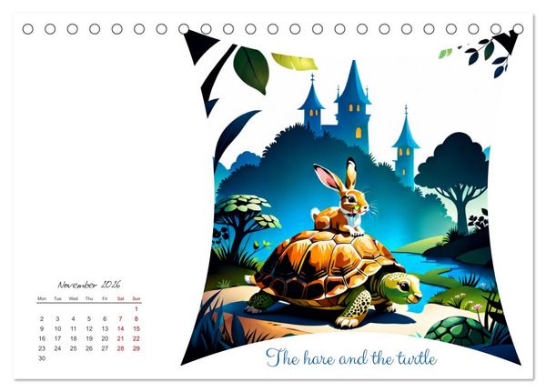 Produktbild: The magical world of fables (Desk Calendar 2026 DIN A5 landscape), CALVENDO 12 Month DeskCalendar