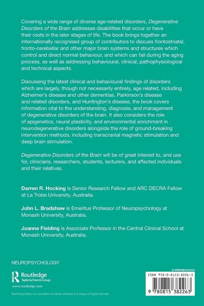 Produktbild: Degenerative Disorders of the Brain