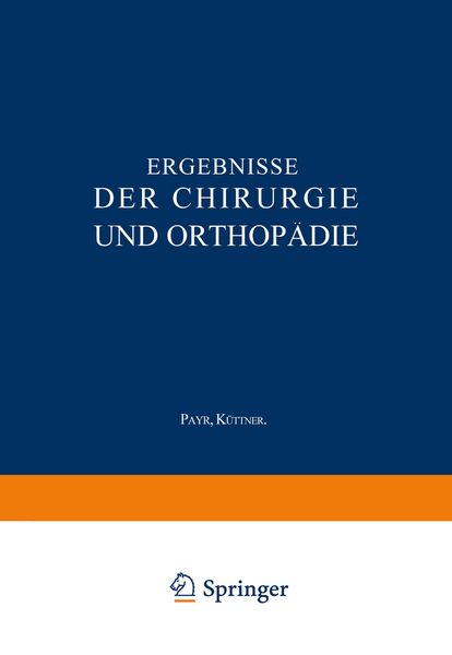 Produktbild: Ergebnisse der Chirurgie und Orthop&auml;die