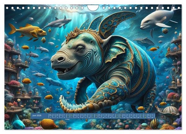 Produktbild: Verborgene Welten: Arkanum der mystischen Tierwesen (Wandkalender 2026 DIN A4 quer), CALVENDO Monatskalender