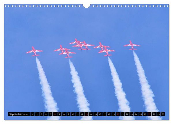 Produktbild: Royal Air Force The Red Arrows Formation Team (Wall Calendar 2026 DIN A3 landscape), CALVENDO 12 Month Wall Calendar