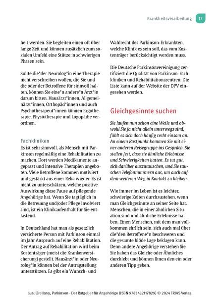 Produktbild: Parkinson. Der Ratgeber f&uuml;r Angeh&ouml;rige
