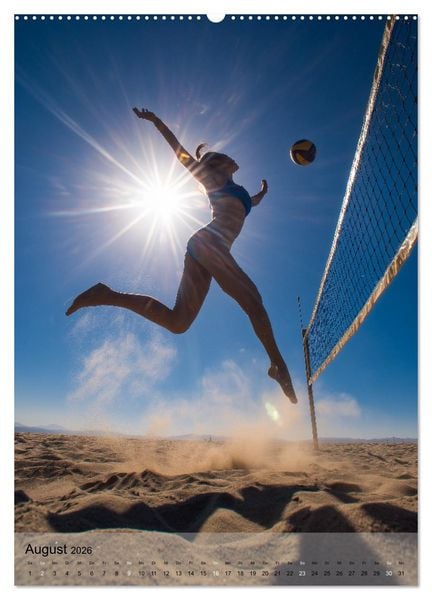 Produktbild: Frauen beim Beachvolleyball - Sonne, Sand, Bewegung (hochwertiger Premium Wandkalender 2026 DIN A2 hoch), Kunstdruck in Hochglanz