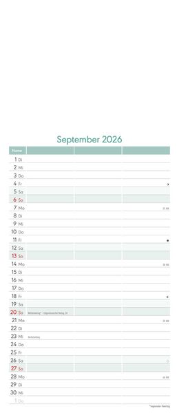 Produktbild: Kreativ-Kalender Planer für 2 2026 - 3 Spalten - 19,5x45 cm - Foto, Malen, Basteln - datiert - Kreativkalender - Foto-Kalender - Alpha Edition