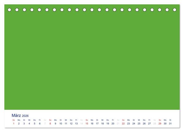 Produktbild: Farbiger Bastelkalender (Tischkalender 2026 DIN A5 quer), CALVENDO Monatskalender