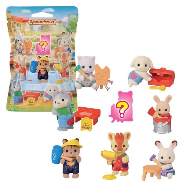Sylvanian Families 5823 - Baustelle, Sammelfigur Baby Builders Series, 1 Stück sortiert