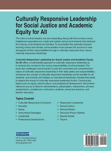 Produktbild: Culturally Responsive Leadership for Social Justice and Academic Equity for All