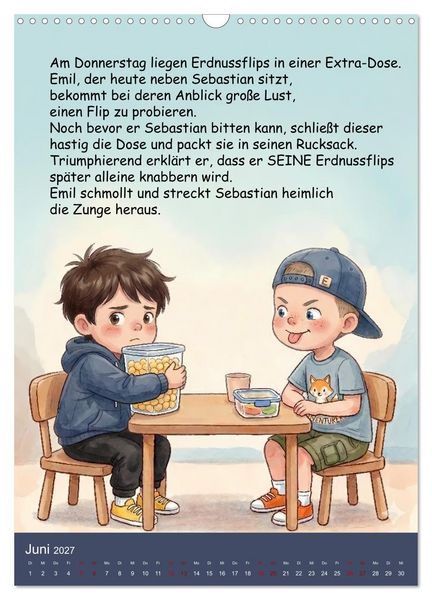 Produktbild: Sebastian - der nicht teilen wollte (Wandkalender 2027 DIN A3 hoch), CALVENDO Monatskalender