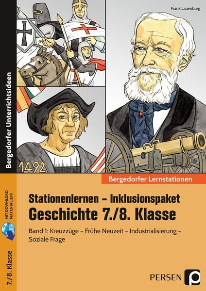 Produktbild: Stationenlernen Geschichte 7/8 Band 1 - inklusiv