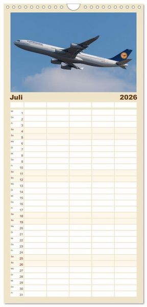 Produktbild: Familienplaner 2026 - Die Faszination der Quadjets mit 5 Spalten (Wandkalender, 21 x 45 cm) CALVENDO