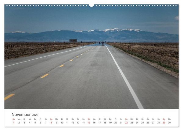 Produktbild: USA Roads (Wandkalender 2026 DIN A2 quer), CALVENDO Monatskalender