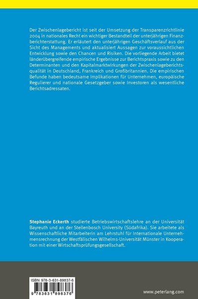 Produktbild: Zwischenlageberichterstattung
